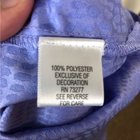 Dana Buchman Lavender 3/4 Length Sleeve Blouse - Size Large - Picture 8 of 8